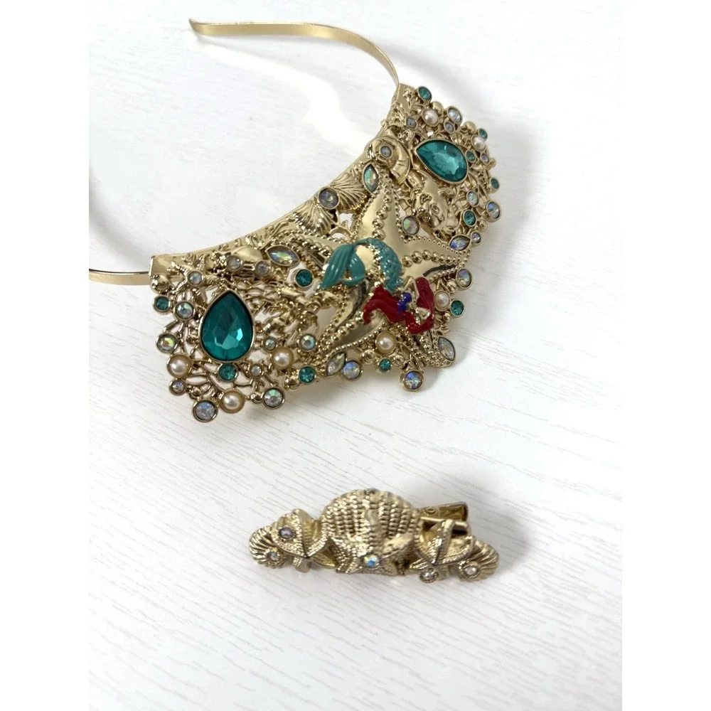 Disney Parks The Little Mermaid Tiara Deluxe Accessory-Metal‎ Costume Head Piece